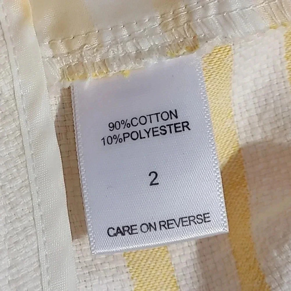 7th Ave. Design Studio New York & Co. White with Yellow Stripes Shorts Size 2 - Picture 8 of 11
